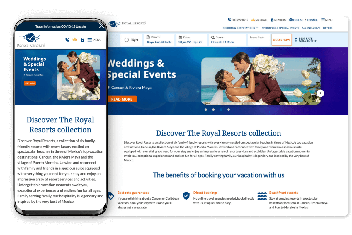 Royal Resort — Página de inicio