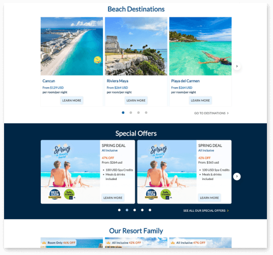 Royal Resort — Vista de página