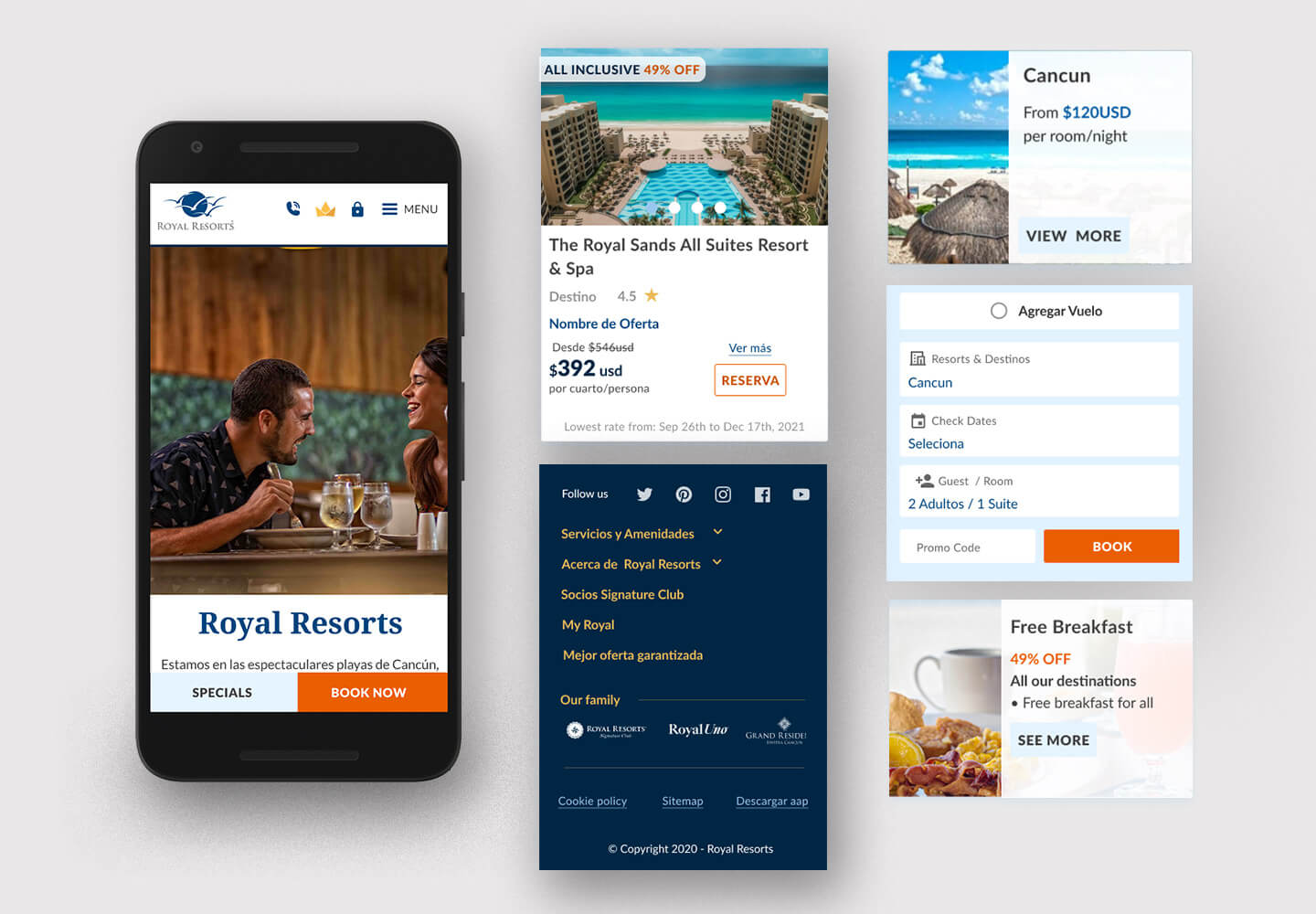 Royal Resort — Vista móvil